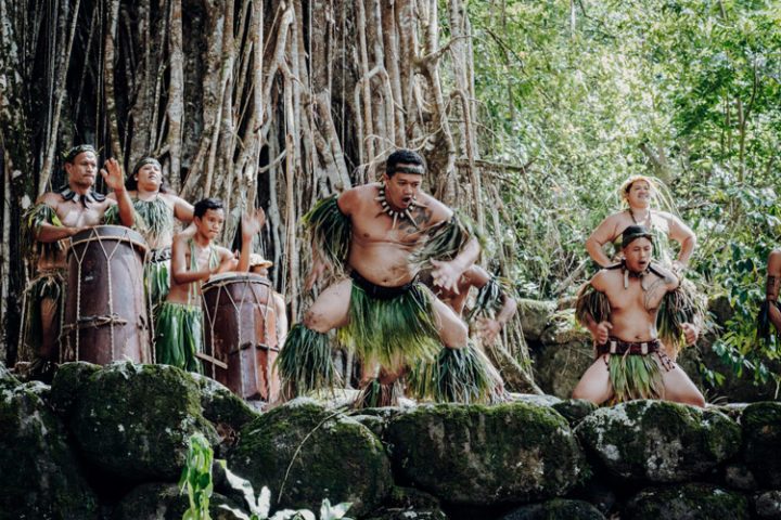 archäologischen Stätte Kamuihei im Tal von Taipivai, Nuku Hiva